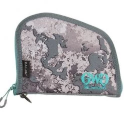 Allen Girls With Guns 8" Lockable Compact Handgun Case, Gray/Teal/Shade Camo