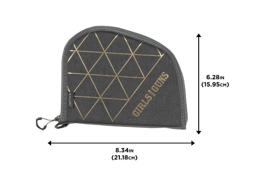 Allen Girls With Guns 8" Lockable Compact Handgun Case, Heather Gray 6 Allen Girls With Guns 8" Lockable Compact Handgun Case, Heather Gray - Image 4