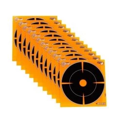 Allen 15255 EZ Aim Splash Self-Adhesive Paper 6" x 6" Bullseye Black/Orange - 12 Pack -Outlet Sporting Goods Store 10733627 1