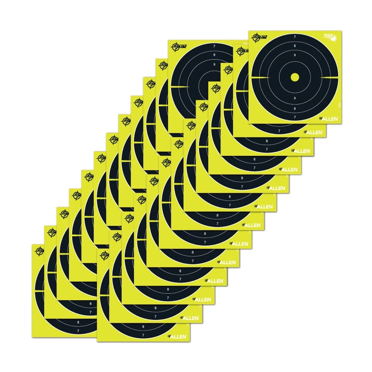 Allen 15213 EZ Aim Splash Non-Adhesive Paper 8" x 8" Bullseye Yellow/Black - 25 Pack 4 Allen 15213 EZ Aim Splash Non-Adhesive Paper 8" x 8" Bullseye Yellow/Black - 25 Pack - Image 2