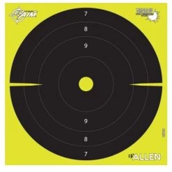 Allen 15213 EZ Aim Splash Non-Adhesive Paper 8" x 8" Bullseye Yellow/Black - 25 Pack