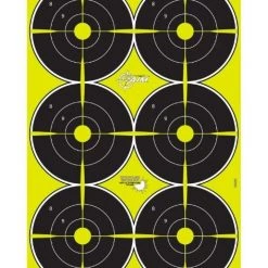 Allen EZ Aim Splash Reactive Black/Chartreuse Paper Shooting Target, 8-Pack