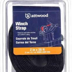 Attwood 11147-7 2" x 20' Trailer Winch Strap w/Loop End -Outlet Sporting Goods Store 11147 7 3