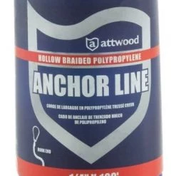 Attwood Hollow Braided Polypropylene Anchor Line – ¼” x 100 ft -Outlet Sporting Goods Store 11722 2 1 1