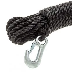 Attwood 11739-2 Poly Winch Rope w/Steel Hook, 3/8” x 20 ft