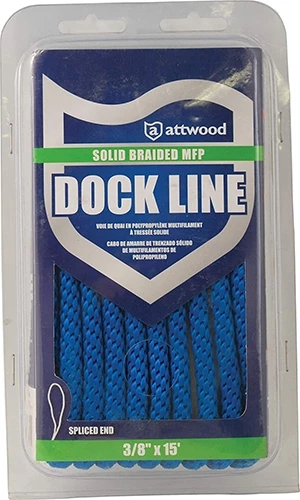 Attwood Solid Double Braided Dock Line, 3/8” x 15 ft 6 Attwood Solid Double Braided Dock Line, 3/8” x 15 ft - Image 4