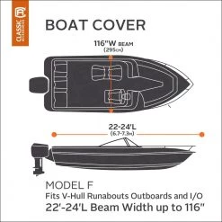 Classic Accessories 88968 StormPro 22 ft. - 24 ft. Heavy Duty Boat Cover – Model F -Outlet Sporting Goods Store 11970666 3