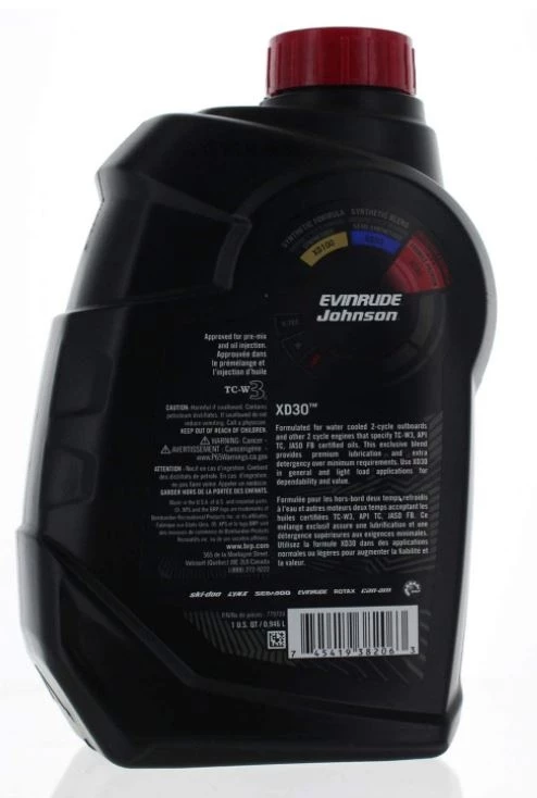 Johnson Evinrude OMC XD30 Outboard Engine Oil, Quart 4 Johnson Evinrude OMC XD30 Outboard Engine Oil, Quart - Image 2