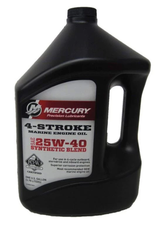 Mercury 4 Stroke Synthetic Blend 25W-40 Engine Oil, Gallon 3 Mercury 4 Stroke Synthetic Blend 25W-40 Engine Oil, Gallon