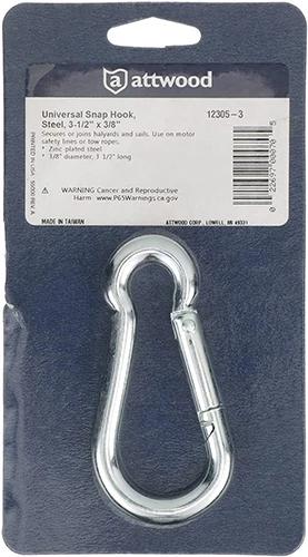 Attwood 12305-3 Universal Safety Snap - 3/8" x 3-1/2" 4 Attwood 12305-3 Universal Safety Snap - 3/8" x 3-1/2" - Image 2