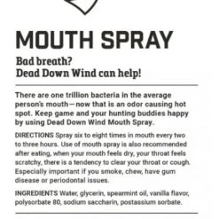 Dead Down Wind Mouth Spray, 2 oz -Outlet Sporting Goods Store 1240 2 1