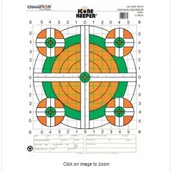 Champion Fluorescent Orange-Green Bullseye Scorekeeper Target - 12 Pack