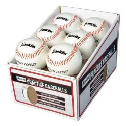 Franklin Sports Synthetic Baseball, White/Black