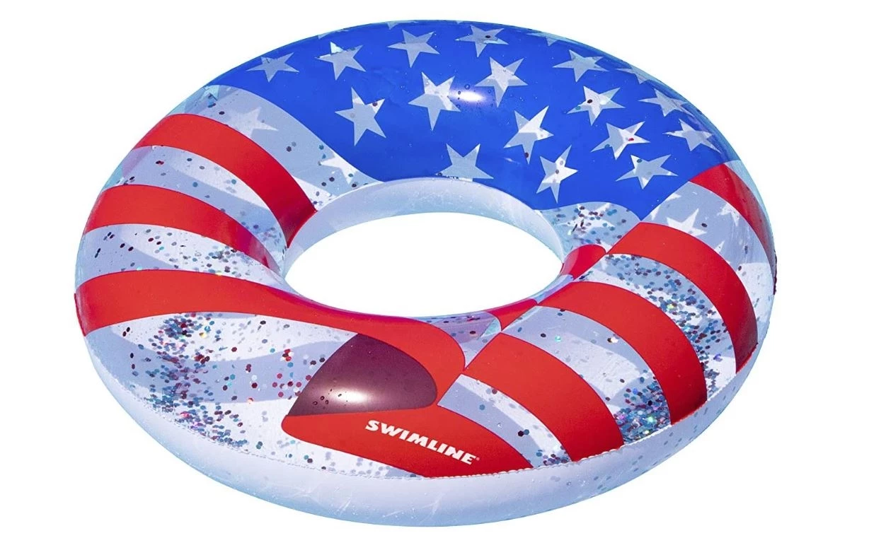 Swimline Americana Glitter Inflatable Pool Tube 3 Swimline Americana Glitter Inflatable Pool Tube