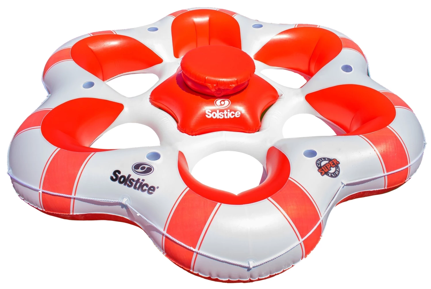 Solstice Inflatable SuperChill Island 6 Person Water Raft Float Lounger 3 Solstice Inflatable SuperChill Island 6 Person Water Raft Float Lounger