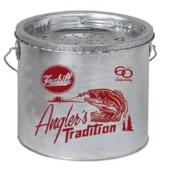 Frabill Floating Stumpy Galvanized Minnow Bucket, 8-Quart