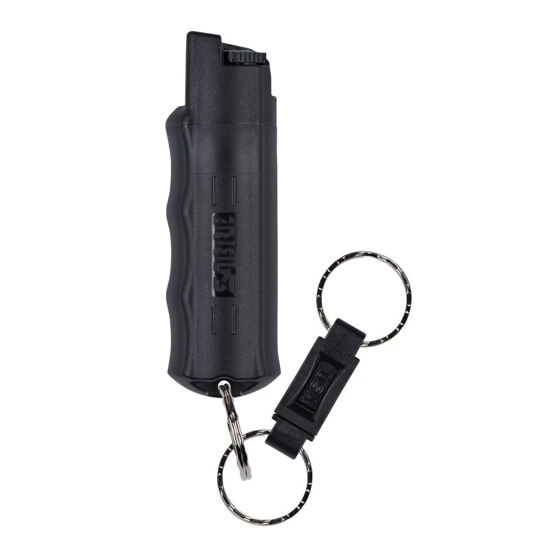SABRE Black Pepper Spray Keychain with Quick Release Key Ring 3 SABRE Black Pepper Spray Keychain with Quick Release Key Ring
