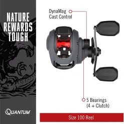 Quantum Invade Baitcast Fishing Reel, Left-Hand Size 100 -Outlet Sporting Goods Store 21 40445 2 1