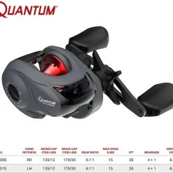 Quantum Invade Baitcast Fishing Reel, Left-Hand Size 100 -Outlet Sporting Goods Store 21 40445 4