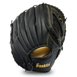 Franklin Sports 14" Field Master Glove, Black/Gold, RHT -Outlet Sporting Goods Store 22630 phase2 main