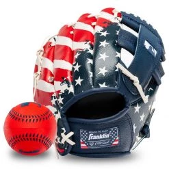Franklin Sports RTP MLB All American Glove w/Ball, 9.5", RHT
