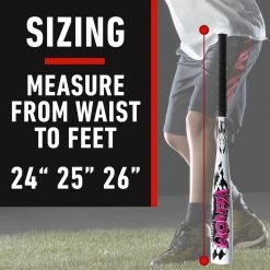 Franklin Sports Venom 1200 T-Ball Bat, White/Pink, 25in-13oz -Outlet Sporting Goods Store 24516venom 1200 white 2 1 3