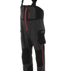 Frogg Toggs Pilot II Guide Bibs, Black & Charcoal w/ Red Zippers