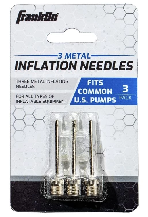 Franklin Sports Metal Inflating Needles, 3 Pack 3 Franklin Sports Metal Inflating Needles, 3 Pack