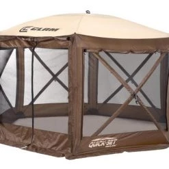 Clam Brown/Tan Quick Set Pavilion Screen Tent