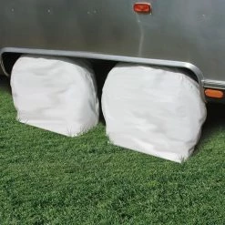 Camco 27-29" Arctic White Vinyl RV Wheel Protectors 5 Camco 27-29" Arctic White Vinyl RV Wheel Protectors -Outlet Sporting Goods Store 320573 2