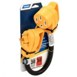 Camco 30AM / 50AF Power Grip 18" Dogbone - 125V / 3750W 1 / card BilingualCSA, ND -Outlet Sporting Goods Store 320612