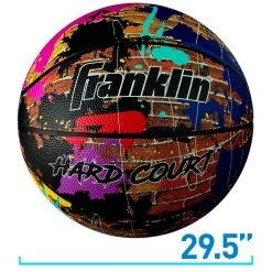 Franklin Sports Hard Court Rubber Basketball, 29.5" -Outlet Sporting Goods Store 32092z phase1 dims 2