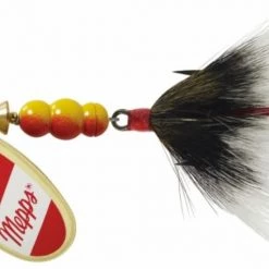 Mepps Dressed Aglia Lure, #4 (1/3oz.) -Outlet Sporting Goods Store 3350041 gold red wht grey 1