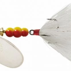 Mepps Dressed Aglia Lure, #4 (1/3oz.) -Outlet Sporting Goods Store 3352629 silver wht 1 1