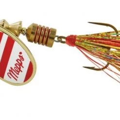 Mepps Aglia Flashabou Lure, #2 (1/6oz.) -Outlet Sporting Goods Store 3352790 gold red white 1
