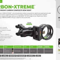 Carbon XS Extreme 5 Pin .019 Archery Sight, Black, Left Hand/Right Hand -Outlet Sporting Goods Store 38590295 4 2