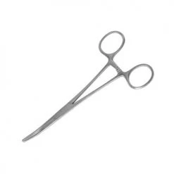 KMDA 6" Curved Tip Stainless Steel Forceps