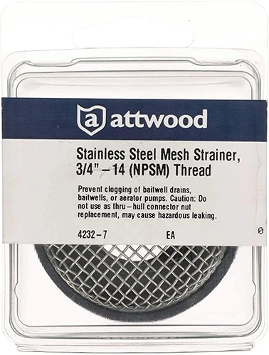 Attwood 4232-4 Stainless Steel Mesh Strainer and Drain Filter 5 Attwood 4232-4 Stainless Steel Mesh Strainer and Drain Filter - Image 3