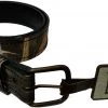 AA&E Leathercraft Realtree Max-5 HD Belt with Antique Brass Harness Buckle
