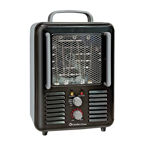 Comfort Zone Radiant Electric Wire Element Heavy Duty Fan-Forced Heater 3 Comfort Zone Radiant Electric Wire Element Heavy Duty Fan-Forced Heater