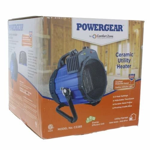 Comfort Zone PowerGear Ceramic Utility Heater 4 Comfort Zone PowerGear Ceramic Utility Heater - Image 2