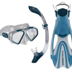 U.S. Divers Cozumel TX Snorkel Combo Set, Grey/Navy