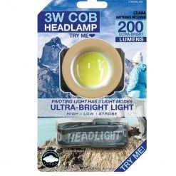 GlowMax G-3WCOBHL-5508 3W COB Pivoting Light Headlamp - 200 Lumens