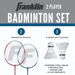 Franklin Sports 2-Player Steel Badminton Set -Outlet Sporting Goods Store 52623 detail1 1