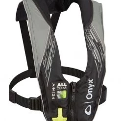 Onyx Adults' A/M-24 All Clear Automatic/Manual Inflatable PFD Life Jacket, Gray