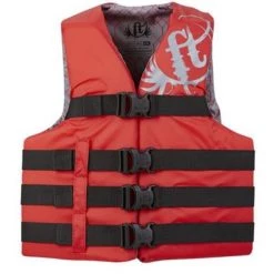 Full Throttle Adult Nylon Life Jacket, Red