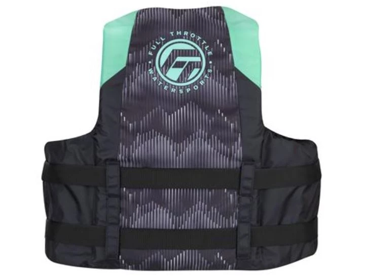 Full Throttle Adult Nylon Life Jacket, Aqua 4 Full Throttle Adult Nylon Life Jacket, Aqua - Image 2