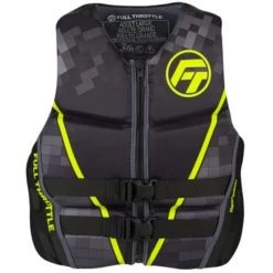 Full Throttle Men's Rapid-Dry Flex-Back Life Jacket, Green
