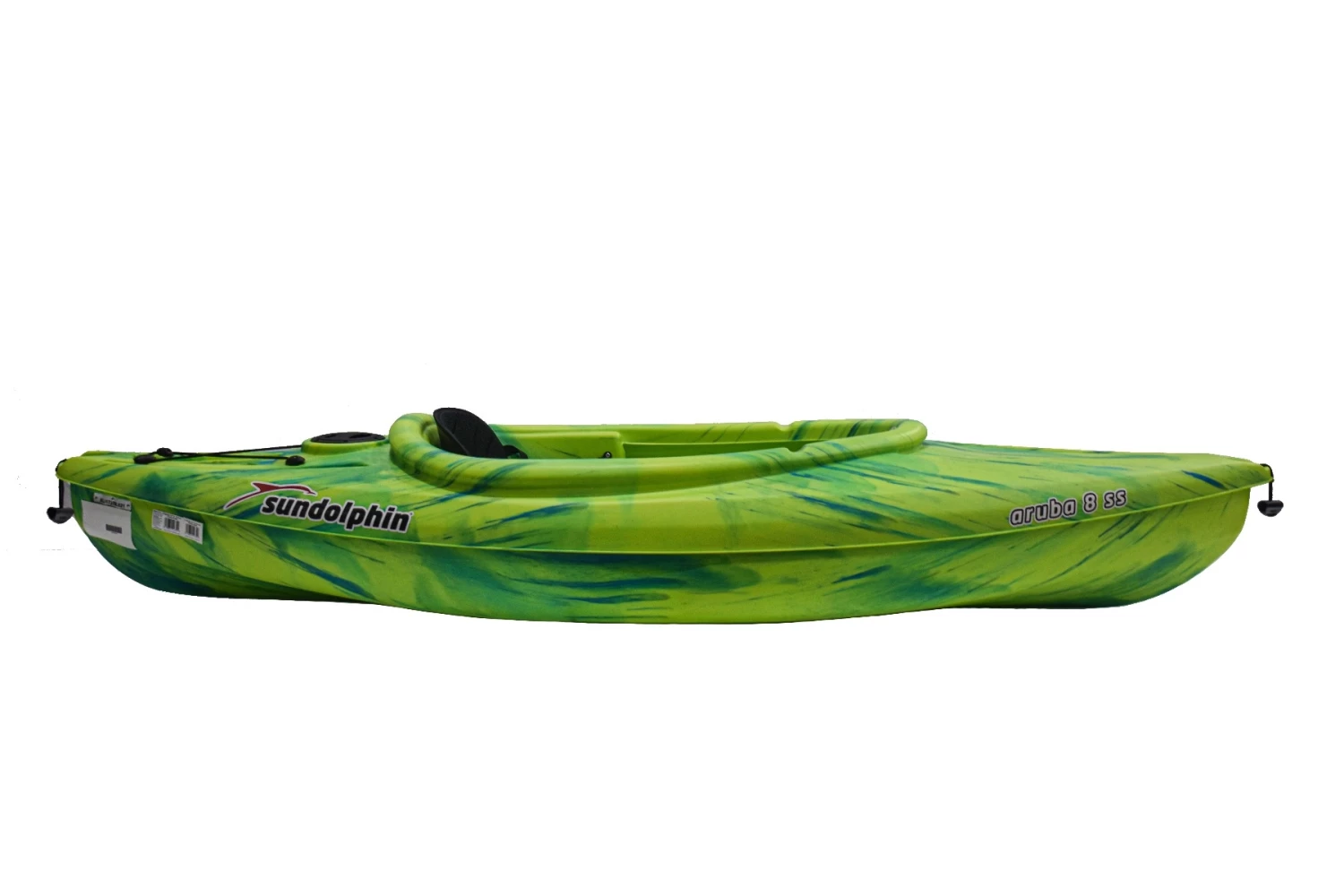 Sundolphin Aruba 8 SS Sit In Recreational Kayak, Lime Swirl 4 Sundolphin Aruba 8 SS Sit In Recreational Kayak, Lime Swirl - Image 2