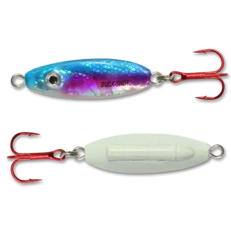Northland Fishing Buck-Shot Rattle Spoon-Super-Glo Rainbow 3 Northland Fishing Buck-Shot Rattle Spoon-Super-Glo Rainbow